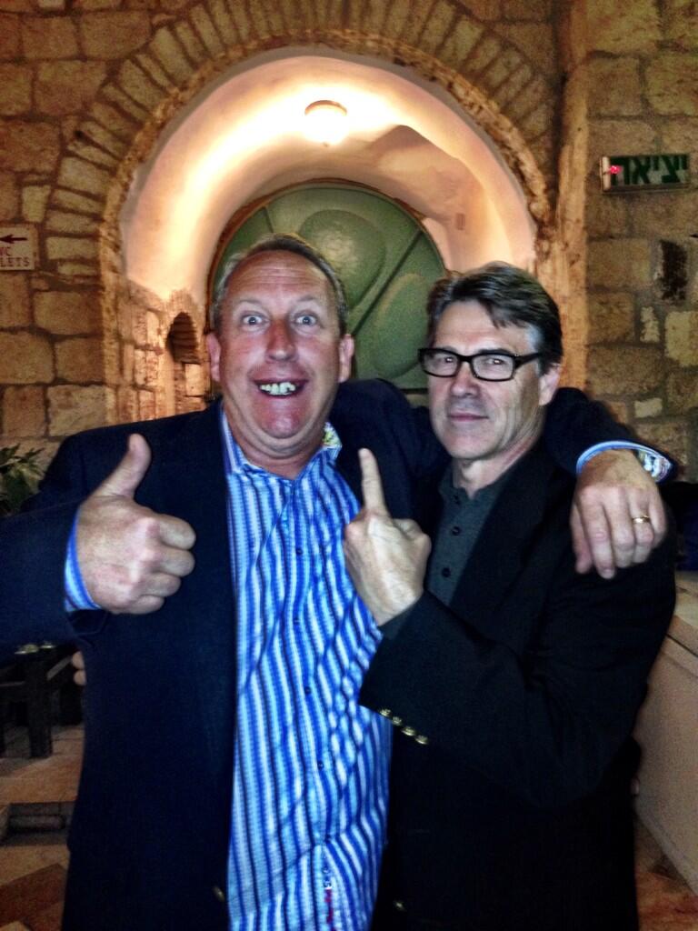 Gov Perry with Pastor Rob McCoy in Israel