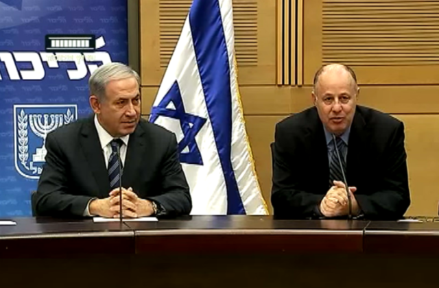 Tzachi Hanegbi with PM Benjamin Netanyahu